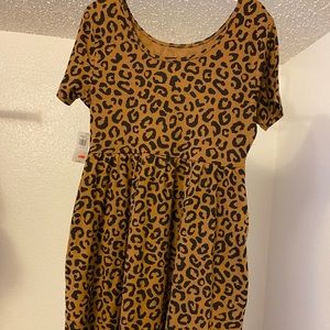 Leopard print dress for girls